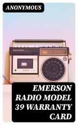 Emerson Radio Model 39 Warranty Card -  Anonymous