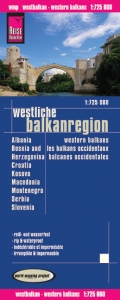 Reise Know-How Landkarte Balkanregion, Westliche (1:725.000): Albanien, Bosnien, Herzegowina, Kosovo, Kroatien, Mazedonien, Montenegro, Serbien, Slowenien - Peter Rump Verlag