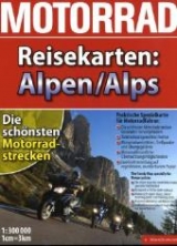 Motorrad-Reisekarte Alpen - 