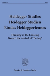 Heidegger Studies - Heidegger Studien - Etudes Heideggeriennes. - 