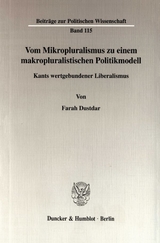 Vom Mikropluralismus zu einem makropluralistischen Politikmodell. - Farah Dustdar