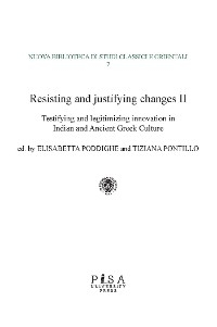 Resisting and justifying changes II - Elisabetta Poddighe, Tiziana Pontillo
