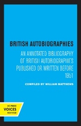 British Autobiographies - William Matthews