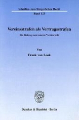 Vereinsstrafen als Vertragsstrafen. - Frank van Look