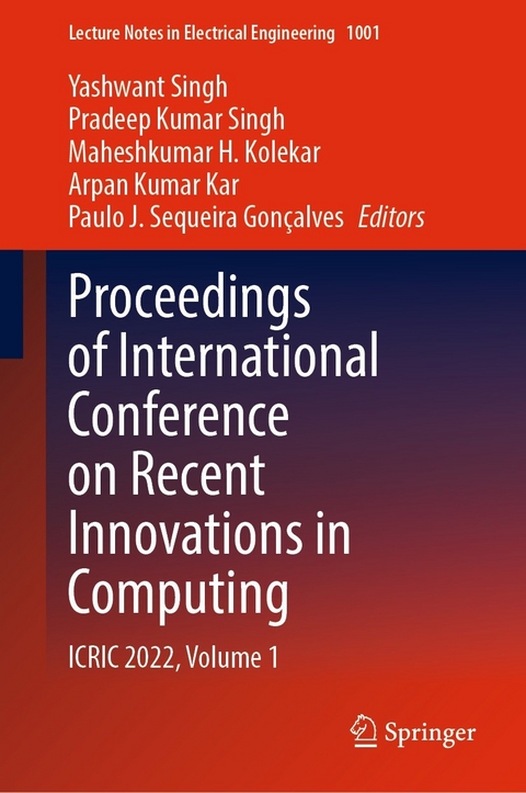 Proceedings of International Conference on Recent Innovations in Computing - 