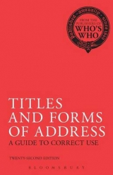 Titles and Forms of Address - Bloomsbury Publishing