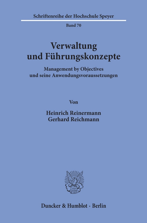 Verwaltung und Führungskonzepte. -  Gerhard Reichmann