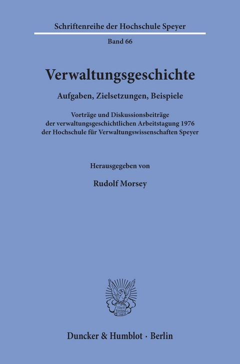 Verwaltungsgeschichte. - 