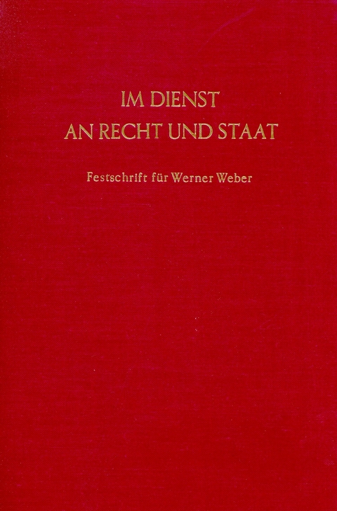 Im Dienst an Recht und Staat. - 