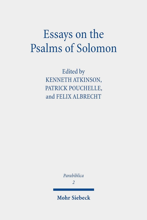 Essays on the Psalms of Solomon - 
