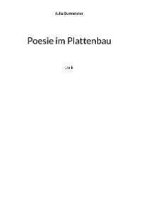 Poesie im Plattenbau - Julia Burmeister
