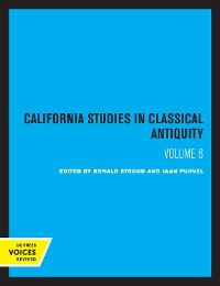 California Studies in Classical Antiquity, Volume 8 - 
