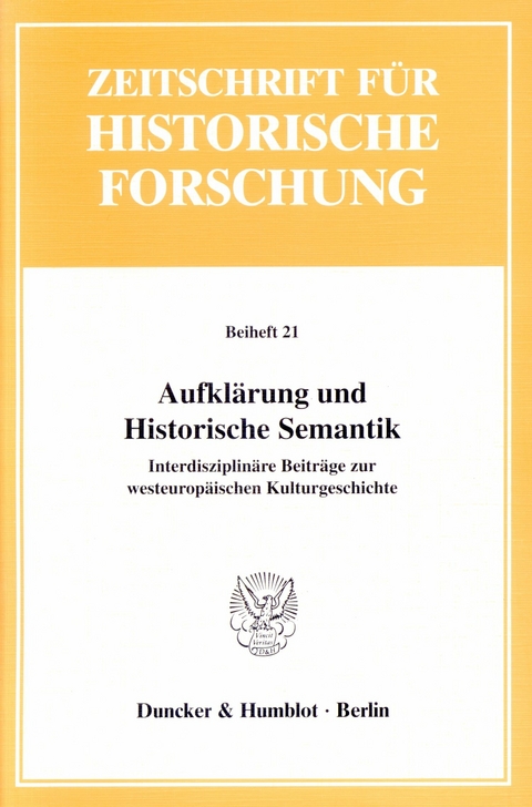 Aufklärung und Historische Semantik. - 