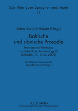 Baltische und slavische Prosodie - 