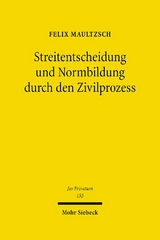 Streitentscheidung und Normbildung durch den Zivilprozess - Felix Maultzsch