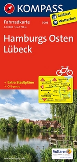 KOMPASS Fahrradkarte Hamburgs Osten, Lübeck - 