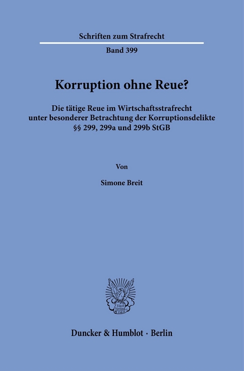 Korruption ohne Reue? -  Simone Breit