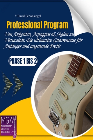 Professional Program: Von Akkorden, Arpeggios & Skalen zu Virtuosität. Die ultimative Gitarrenreise für Anfänger und angehende Profis Phase 1 bis 2 - David Schönsiegel