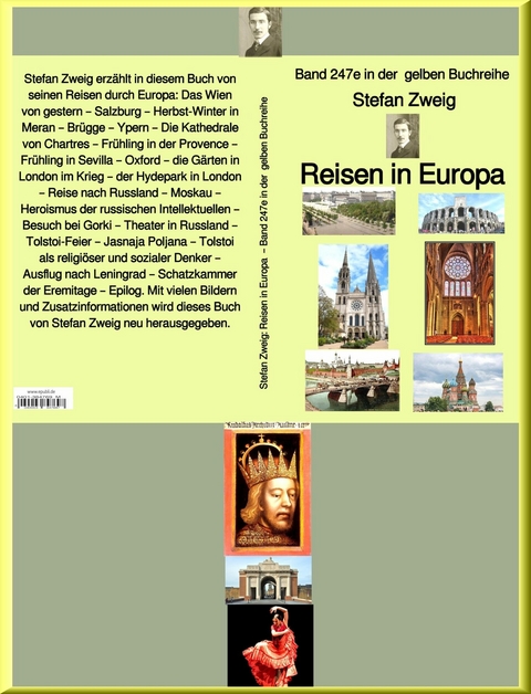 Reisen in Europa  – Band 247 in der  gelben Buchreihe – bei Jürgen Ruszkowski - Stefan Zweig