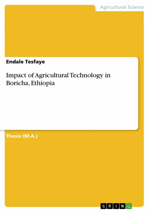 Impact of Agricultural Technology in Boricha, Ethiopia -  Endale Tesfaye