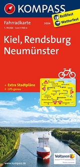 KOMPASS Fahrradkarte Kiel - Rendsburg - Neumünster - 