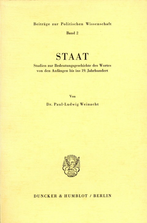 Staat. -  Paul-Ludwig Weinacht