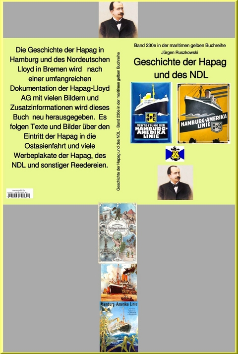 Geschichte der Hapag und des NDL  – Band 230 in der maritimen gelben Buchreihe – bei Jürgen Ruszkowski - Jürgen Ruszkowski