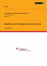 Möglichkeiten der Einführung einer Balanced Scorecard -  Anonym