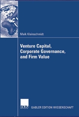 Venture Capital, Corporate Governance, and Firm Value - Maik Kleinschmidt