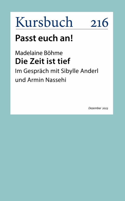 Die Zeit ist tief - Madelaine Böhme