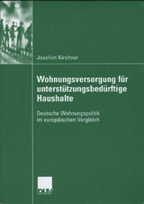 Wohungsversorgung für unterstützungsbedürftige Haushalte - Joachim Kirchner