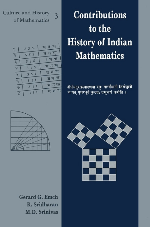 Contributions to the History of Indian Mathematics - 