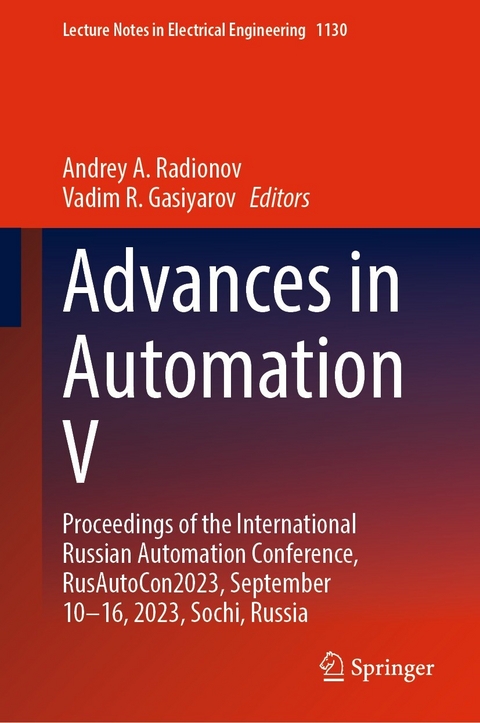 Advances in Automation V - 