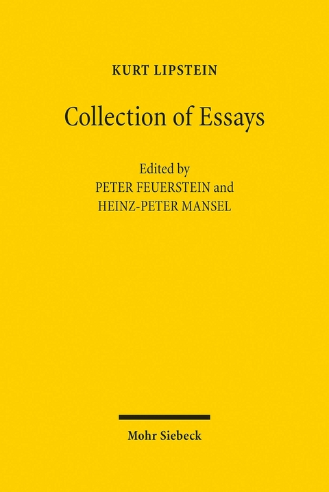 Collection of Essays -  Kurt Lipstein