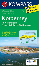 KOMPASS Wanderkarte Insel Norderney - 