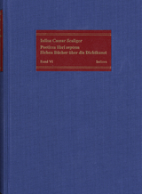 Poetices libri septem / Band VI: Index der Ausgabe von 1561 - Julius Caesar Scaliger