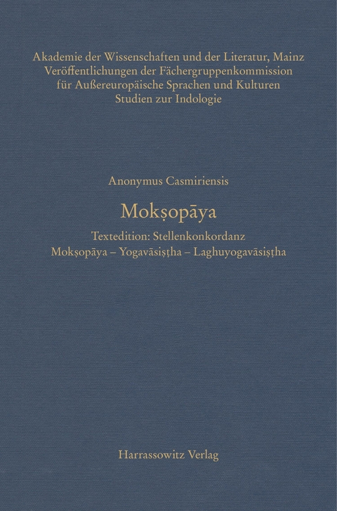 Moksopaya. Textedition: Stellenkonkordanz -  Anett Krause,  Anonymus Casmiriensis