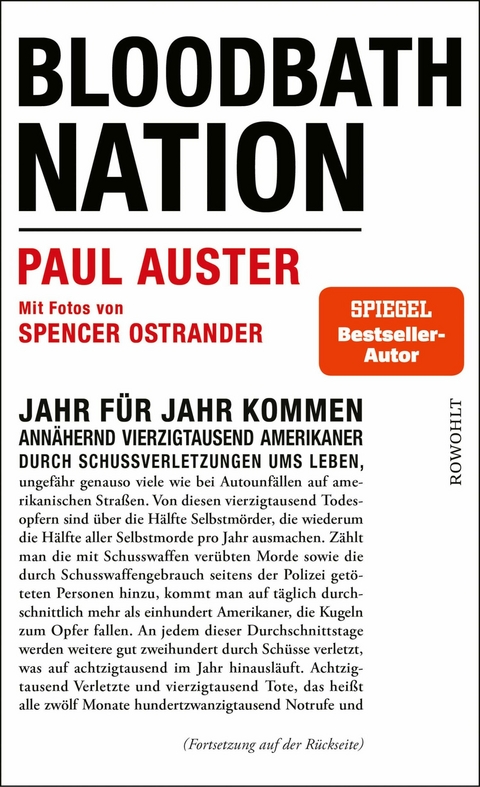 Bloodbath Nation -  PAUL AUSTER,  Spencer Ostrander