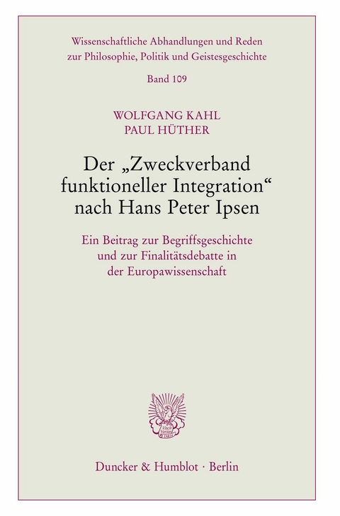 Der »Zweckverband funktioneller Integration« nach Hans Peter Ipsen. -  Paul Hüther