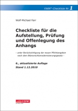 Checkliste für die Aufstellung, Prüfung und Offenlegung des Anhangs - Farr, Wolf-Michael