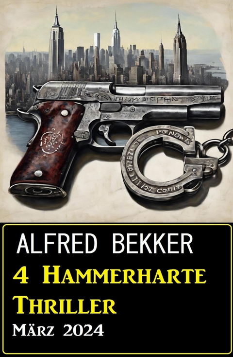 4 Hammerharte Thriller März 2024 -  Alfred Bekker