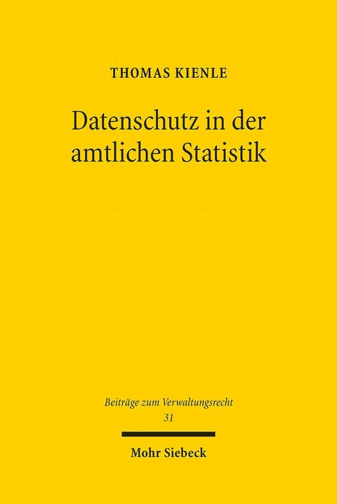 Datenschutz in der amtlichen Statistik -  Thomas Kienle