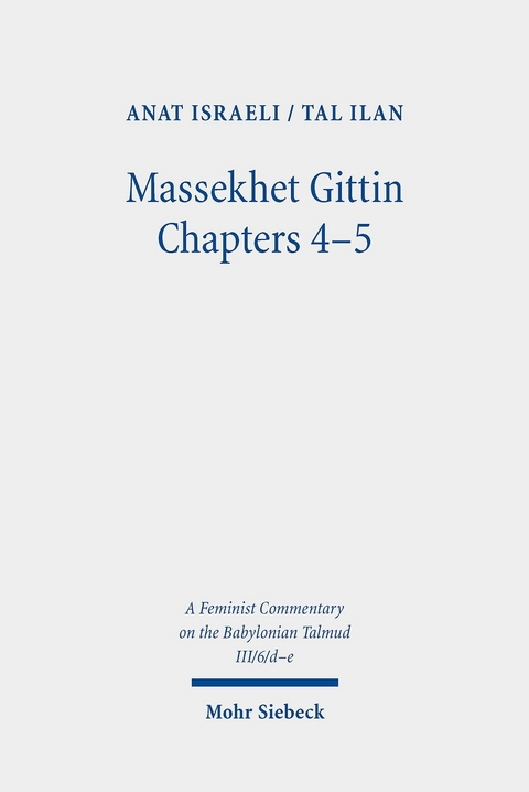 Massekhet Gittin Chapters 4-5 -  Anat Israeli,  Tal Ilan