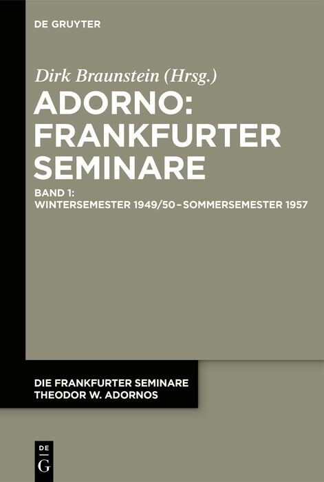 Wintersemester 1949/50 - Sommersemester 1957 - 