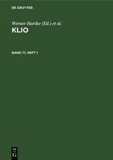 Klio. Band 71, Heft 1 - 