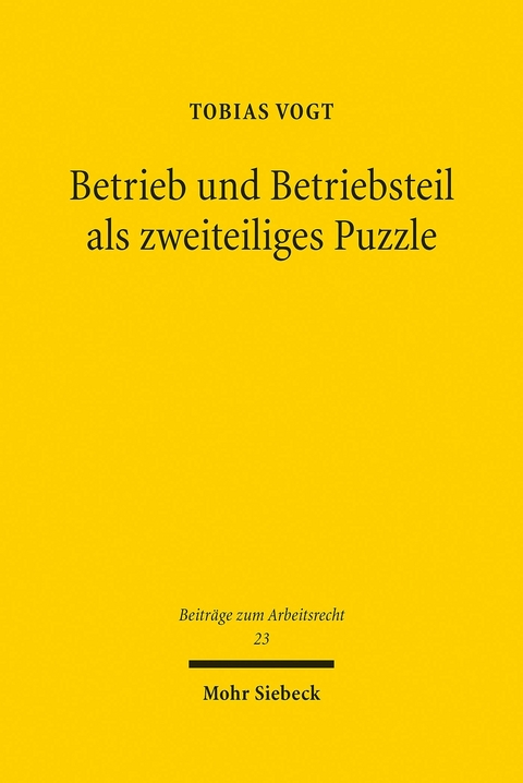 Betrieb und Betriebsteil als zweiteiliges Puzzle -  Tobias Vogt