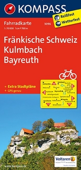 KOMPASS Fahrradkarte Fränkische Schweiz, Kulmbach, Bayreuth - 