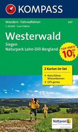 KOMPASS Wanderkarte Westerwald - Siegen - Naturpark Lahn-Dill-Bergland - 