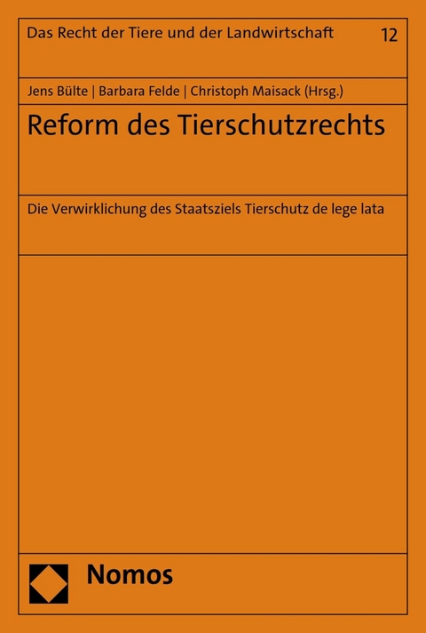 Reform des Tierschutzrechts - 