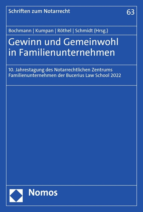 Gewinn und Gemeinwohl in Familienunternehmen - 